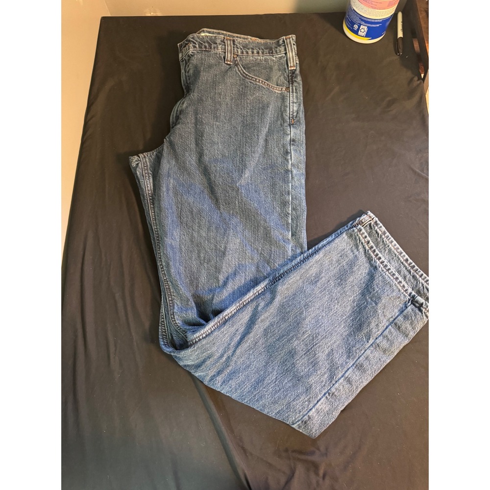 Carhartt Relaxed Fit Flannel Lined Jeans Blue Denim Mens 40x36 BD4942-M